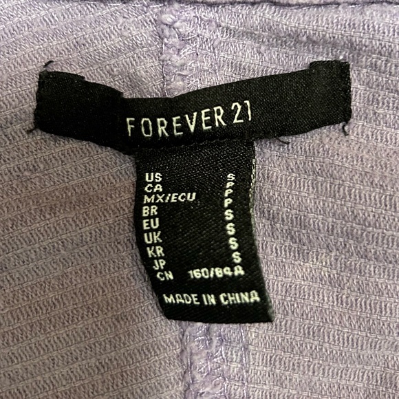 Forever 21 Cropped Lilac Purple Corduroy Jacket - Picture 2 of 2